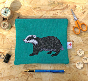 Badger zip pouch - made to order