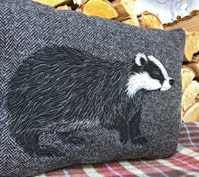Load image into Gallery viewer, Badger cushion - made to order