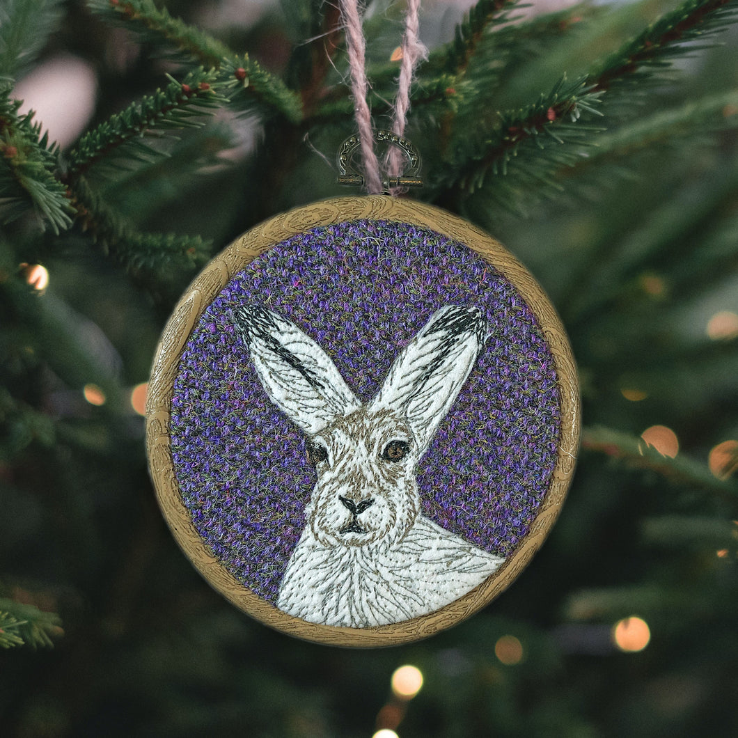 Arctic hare winter decoration