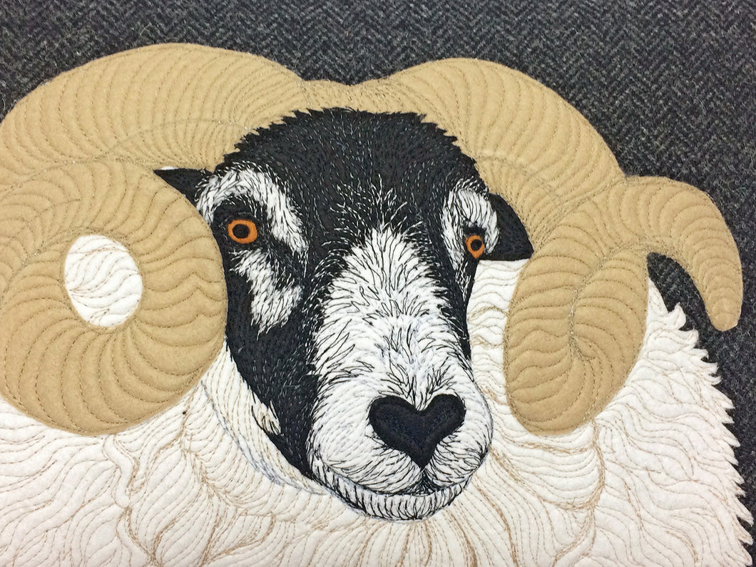 Black faced sheep cushion - made to order