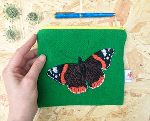 Butterfly zip pouch