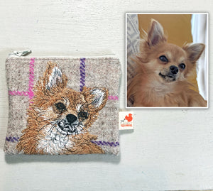 Pet portrait coin purse - made to order