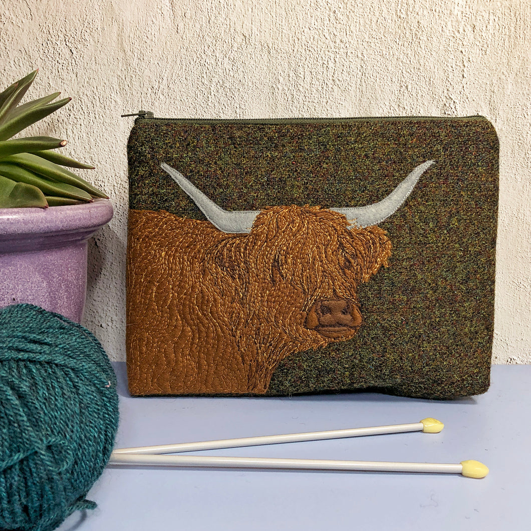 Highland Cow project bag