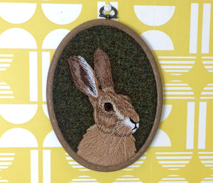 Hare hoop art - made to order
