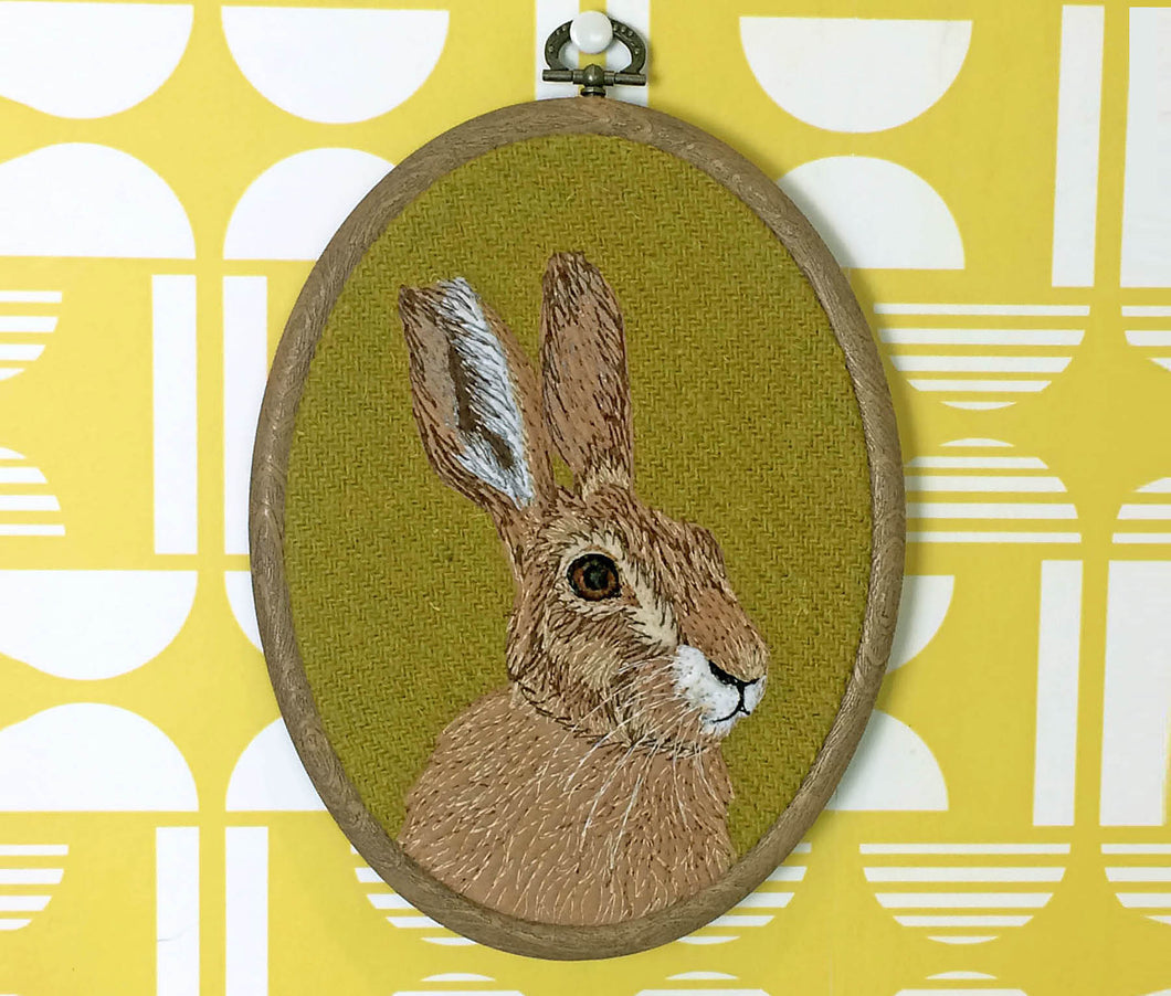 Hare hoop art - made to order
