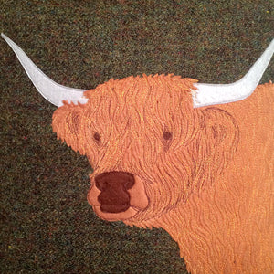 Highland cow cushion - made to order