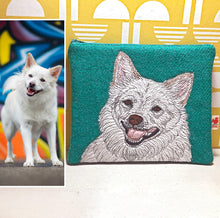 Load image into Gallery viewer, Pet portrait zip pouch - made to order