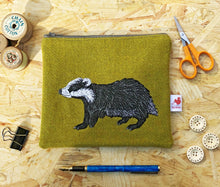 Load image into Gallery viewer, Badger zip pouch - made to order