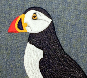 Puffin cushion - made to order