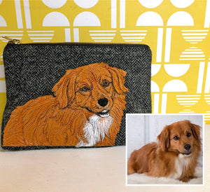 Pet portrait project bag - made to order