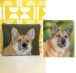 Pet portrait zip pouch - made to order