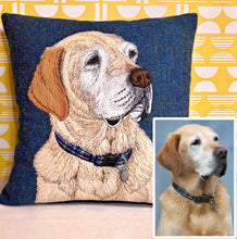 Load image into Gallery viewer, Pet portrait cushion - made to order