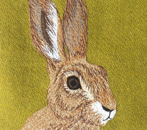 Hare zip pouch - made to order